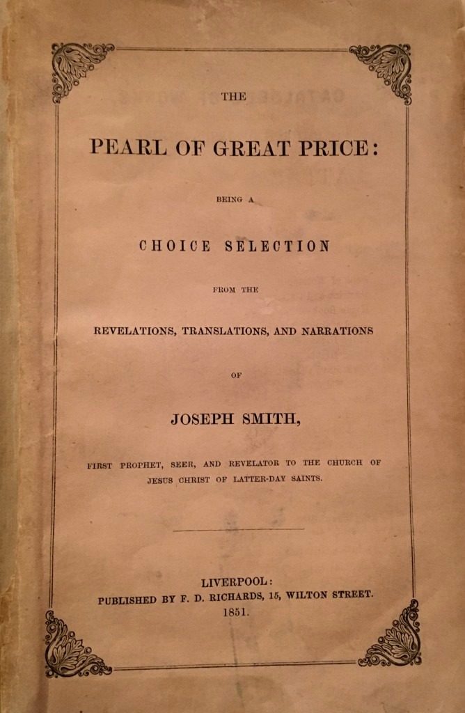 Perla di Gran Prezzo pubblicata nel 1851 perla