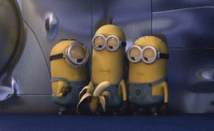 Minions vogliono mangiare la banana