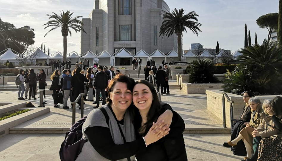 Cinzia Galasso al tempio di Roma